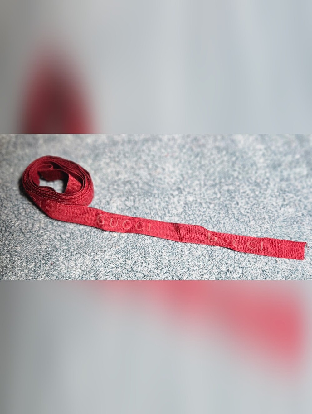 NEW Authentic Gucci Red Limited Edition Holiday Ribbon 96” Continuous Packaging